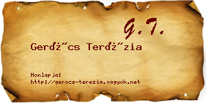 Gerócs Terézia névjegykártya